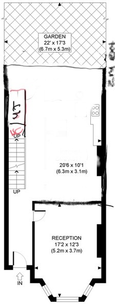 pls help me re-imagine this ground floor (floor plan attached)!