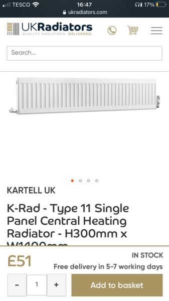 Child's bed next to radiator