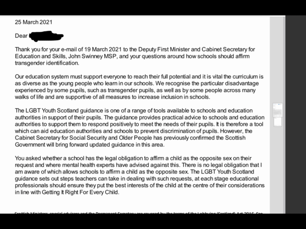 Advice: schools socially transitioning children without parental knowledge or consent.