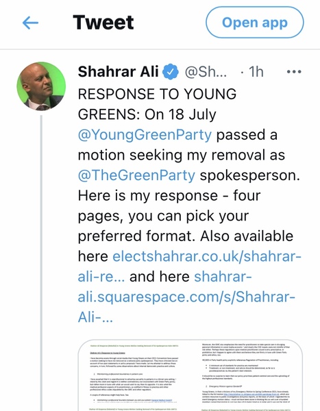 Green Party leader quits over trans rights.