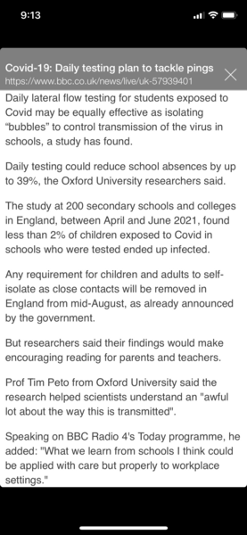 So are they preparing schools for LFTs for close contacts?
