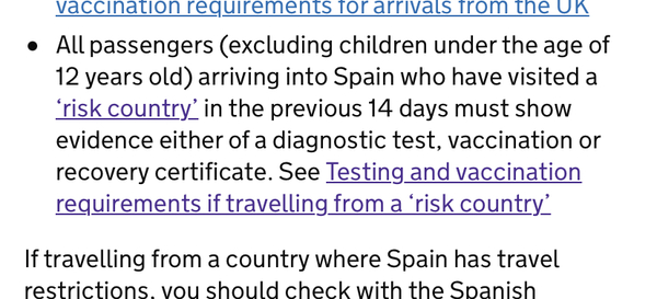 Entry for Children into Spain