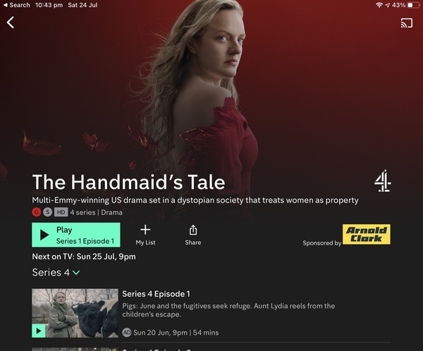 The Handmaid's Tale S4 at C4 pace (no spoilers from Hulu subscribers)  Thread 2