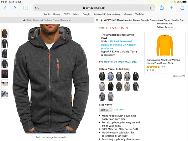 Zip up hoodie with zip pockets?
