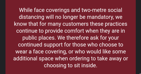 Are you going to continue wearing a mask