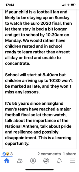 School children arriving late on Monday due to Footie