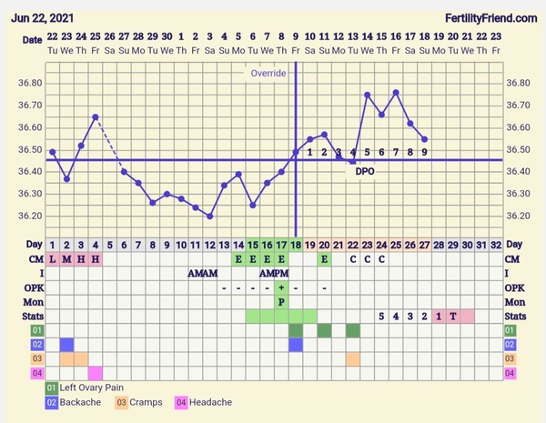 9DPO Symptom Spotting