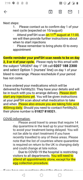 IVF at Guy's & St. Thomas' & general process/timeline part 2