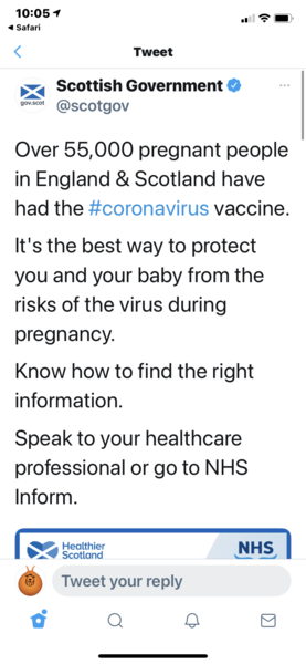 Scottish Government “pregnant people” Twitter
