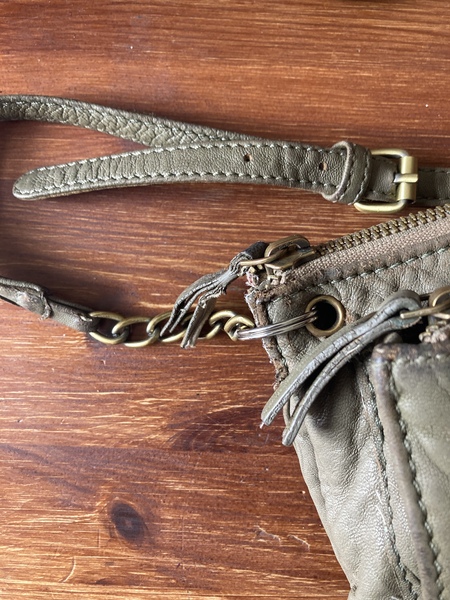 Crossbody bag - part chain, part leather strap