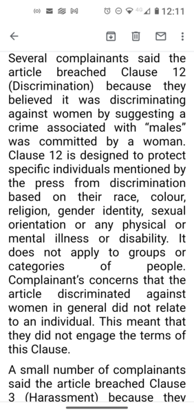 IPSO misrepresenting the Equality Act 2019 protected characteristics