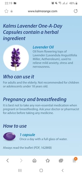 Please help, kalms lavender during breastfeeding?