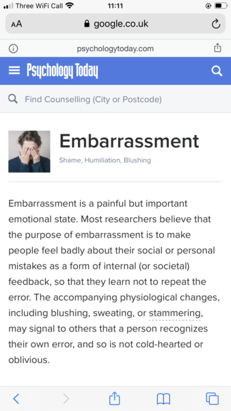 THE singular most embarrassing moment of your life?