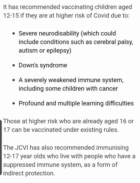 Teens will not be routinely vaccinated, JCVI recommends