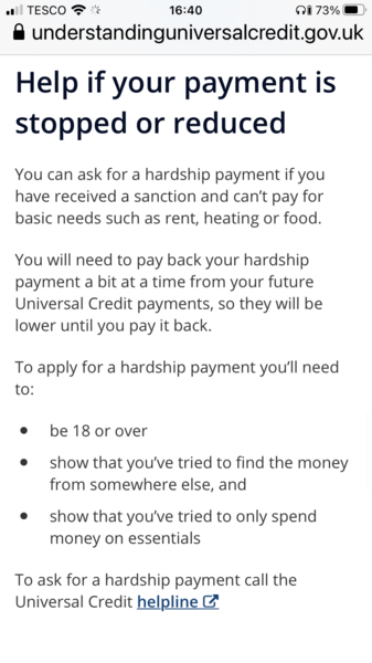 Ex sanctioned on her universal credit wants us to pay the difference.