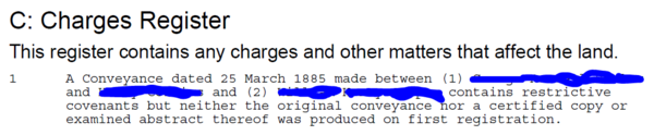 <sigh> Restrictive Covenant on Forever Home