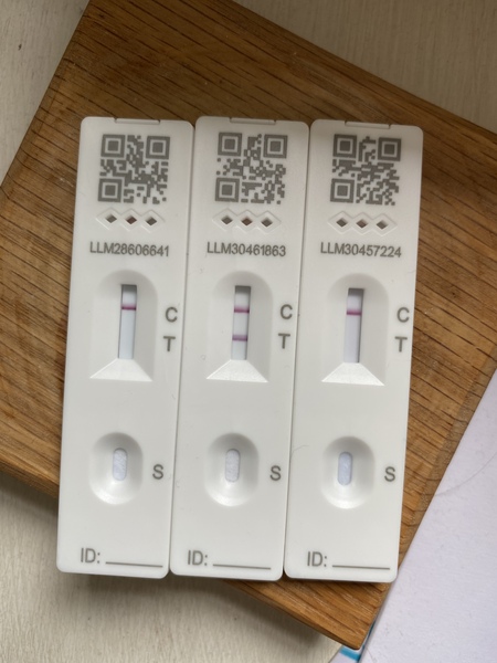 Multiple positive LFTs, negative PCR