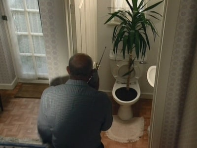 Tradespeople using the loo