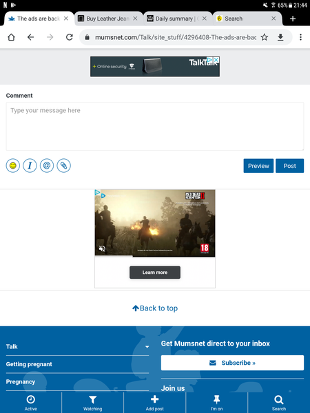 The ads are back in Premium