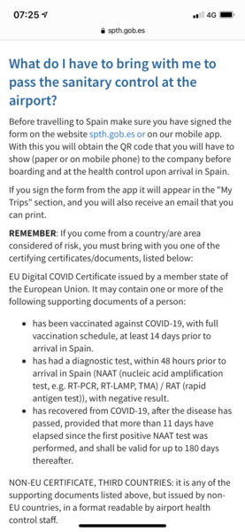 Majorca testing requirements!