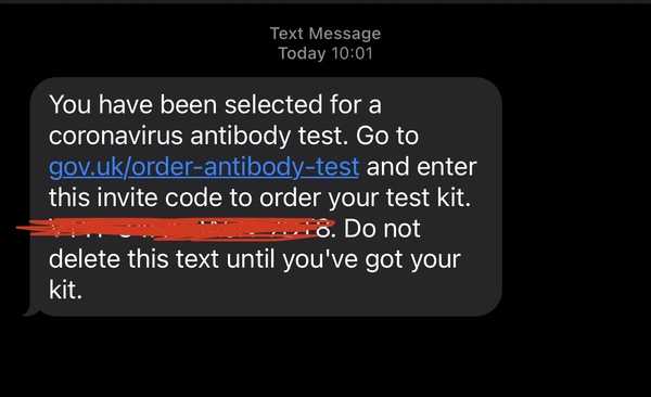 Antibody Test Invite