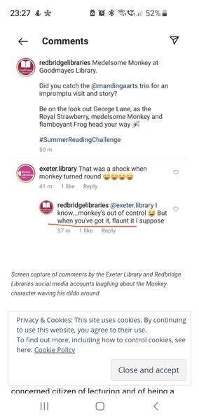 A library thought it appropriate to book this 'entertainment' for children and I feel sick