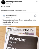 Definition of woman printed in The Times