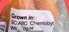 British carrots from Chernobyl