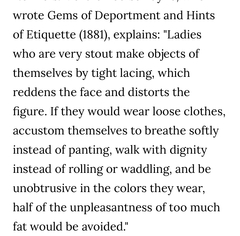 Why weren't Victorian upper class women fat?