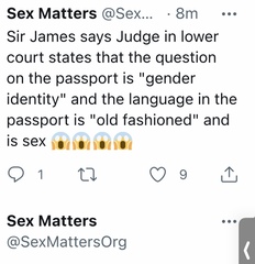 Non Binary passport appeal on Mon