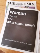 Definition of woman printed in The Times