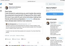 The Baroness, Speakers Corner and Threats