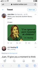 JKR has tweeted. Supporting Milli Hill.