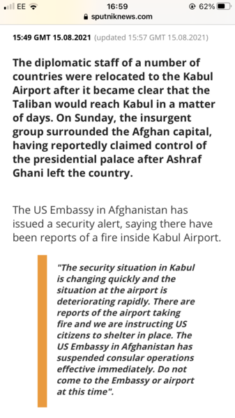 Is anyone else looking at Afghanistan?