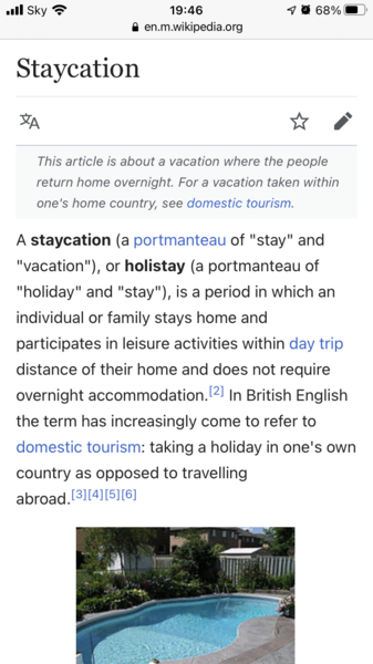 A staycation is NOT a holiday in the UK, FFS!