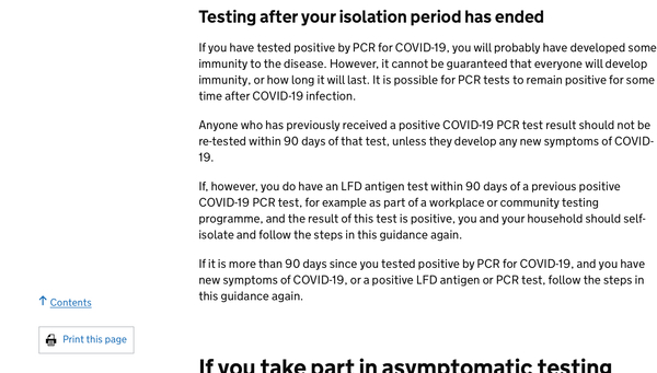 What happens if PCR tests are positive