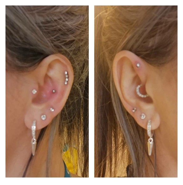 Curated ear piercing...