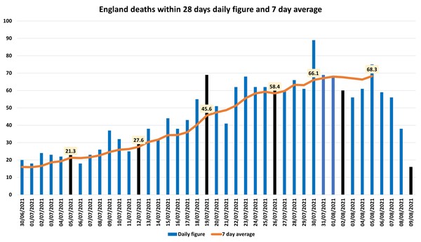 Data, Stats & Daily Numbers started 5th August 2021