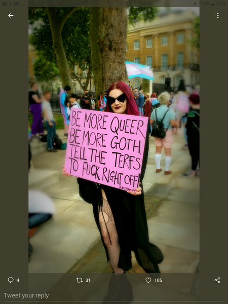 Trans rights protest