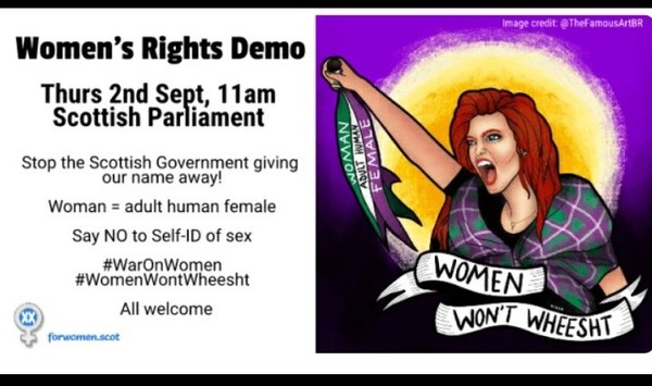 Women's Rights Demo, Scottish Parliament 11am 2nd Sept