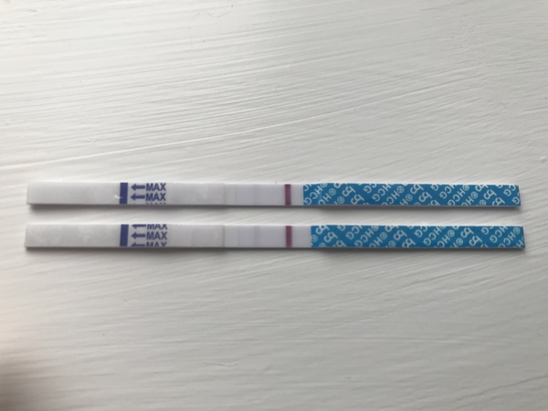 Faint line at 15dpo?