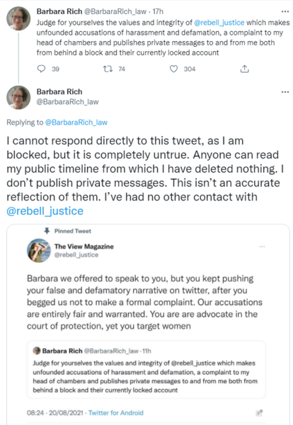 View magazine denounces Sara Jane Baker's incitement and violence against women