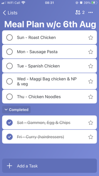 What's for dinner? The meal plan version