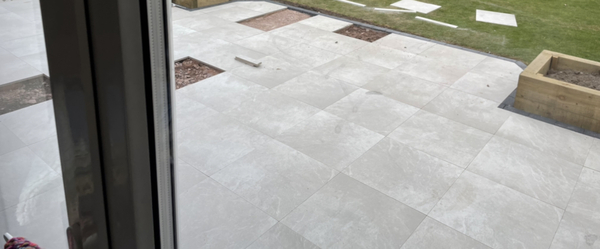 Problems with newly laid porcelain patio