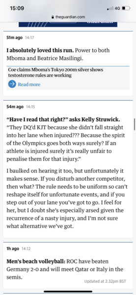 Censored for stating facts - guardian olympics blog