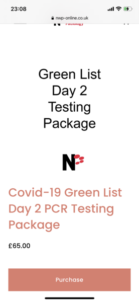Lowest cost Day 2 test