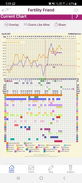 Tracking your cycle and possible BFP using RHR - part 6