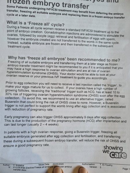 IVF at Guy's & St. Thomas' & general process/timeline part 2