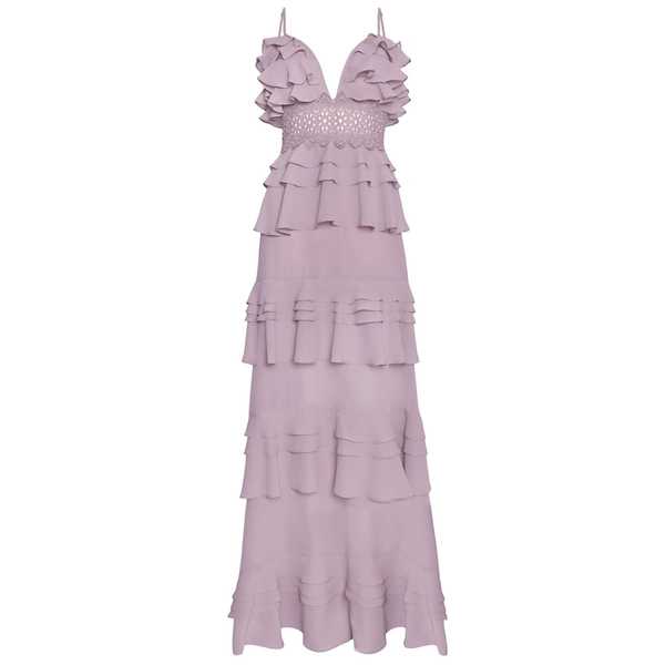 What kind of shoes, bag and hairdo will go with this dress?