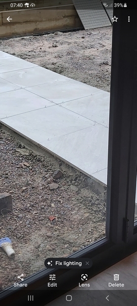 Problems with newly laid porcelain patio